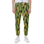 Hand-Drawn Corncob Pattern Print Scuba Joggers