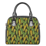Hand-Drawn Corncob Pattern Print Shoulder Handbag