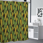 Hand-Drawn Corncob Pattern Print Shower Curtain