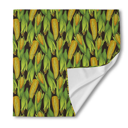 Hand-Drawn Corncob Pattern Print Silk Bandana