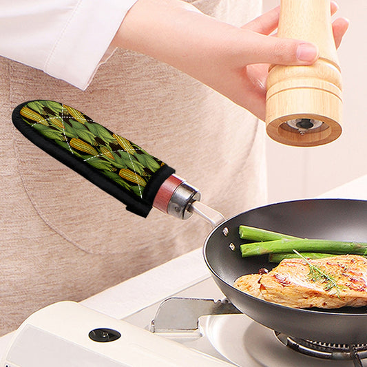 Hand-Drawn Corncob Pattern Print Skillet Handle Cover