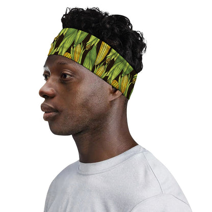 Hand-Drawn Corncob Pattern Print Sports Headband