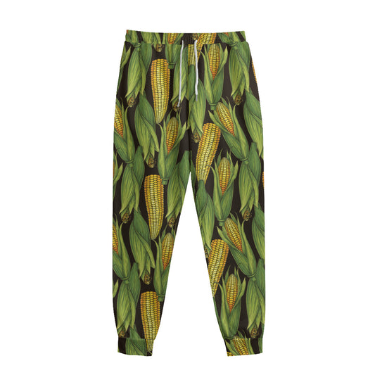 Hand-Drawn Corncob Pattern Print Sweatpants
