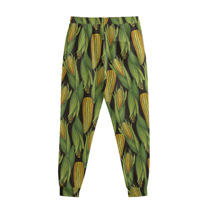 Hand-Drawn Corncob Pattern Print Sweatpants