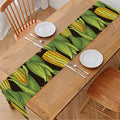 Hand-Drawn Corncob Pattern Print Table Runner