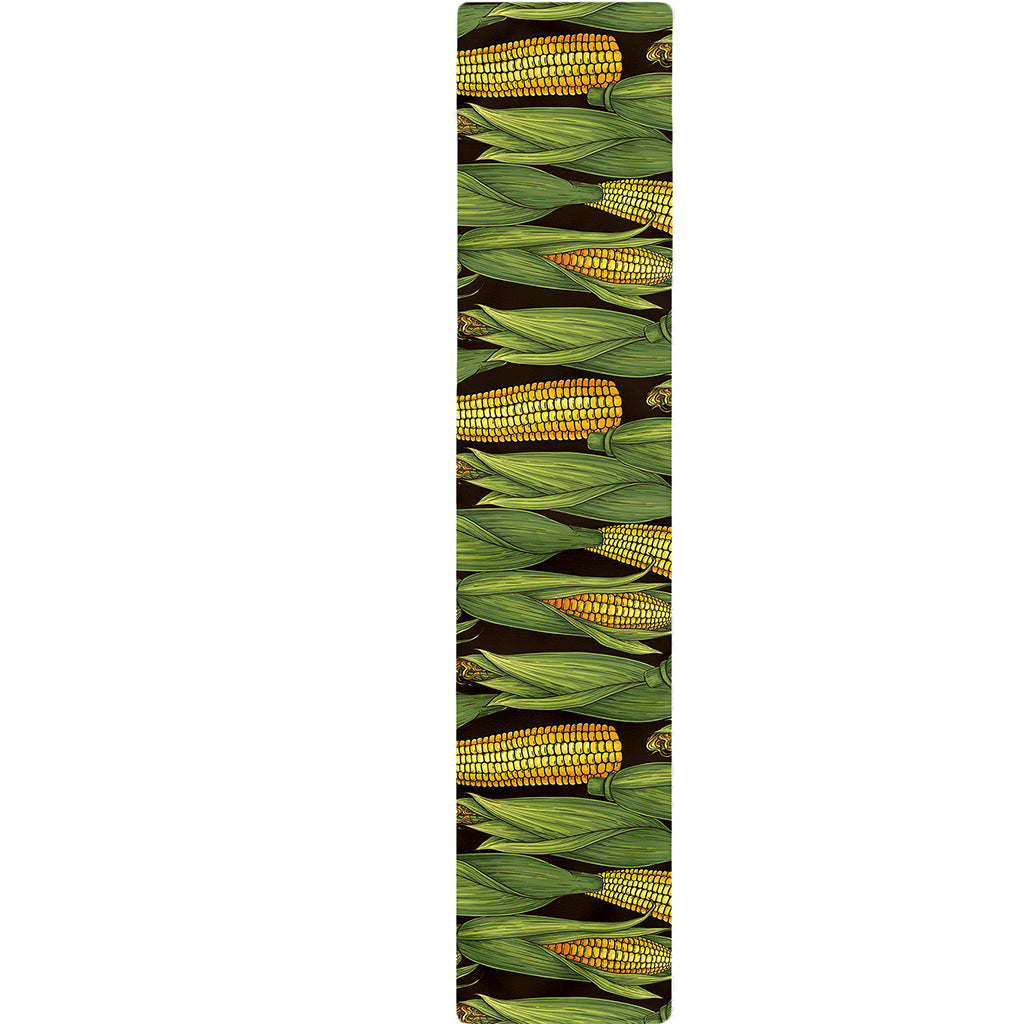 Hand-Drawn Corncob Pattern Print Table Runner