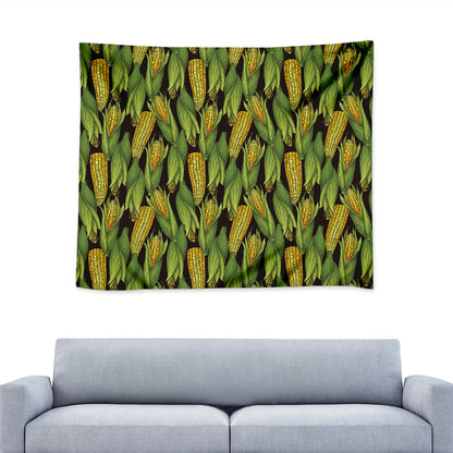 Hand-Drawn Corncob Pattern Print Tapestry
