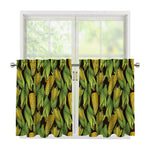Hand-Drawn Corncob Pattern Print Tier Curtains