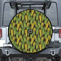 Hand-Drawn Corncob Pattern Print Tire Cover With Camera Hole