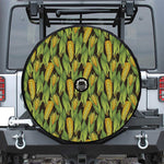 Hand-Drawn Corncob Pattern Print Tire Cover With Camera Hole