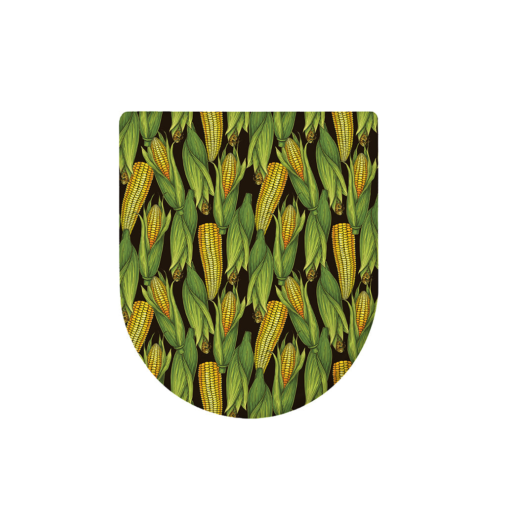 Hand-Drawn Corncob Pattern Print Toilet Lid Cover