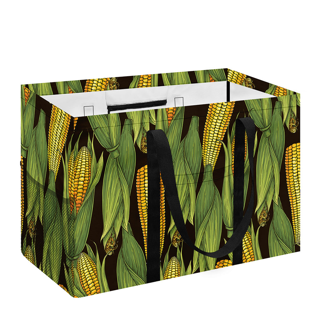 Hand-Drawn Corncob Pattern Print Utility Tote Bag