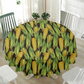 Hand-Drawn Corncob Pattern Print Waterproof Round Tablecloth