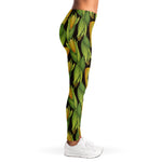 Hand-Drawn Corncob Pattern Print Women's Leggings