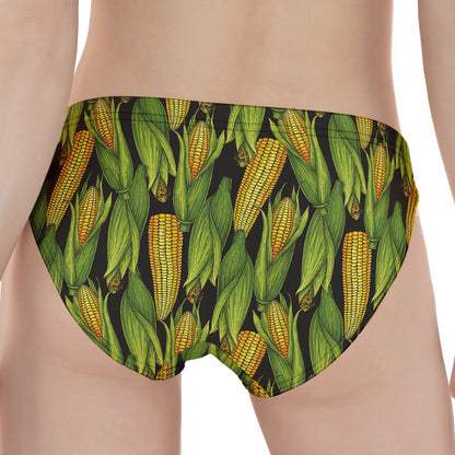 Hand-Drawn Corncob Pattern Print Women's Panties