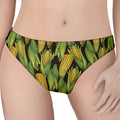 Hand-Drawn Corncob Pattern Print Women's Thong