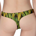 Hand-Drawn Corncob Pattern Print Women's Thong