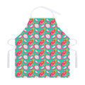 Hand Drawn Dragon Fruit Pattern Print Adjustable Apron