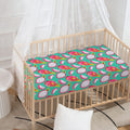 Hand Drawn Dragon Fruit Pattern Print Baby Crib Sheet