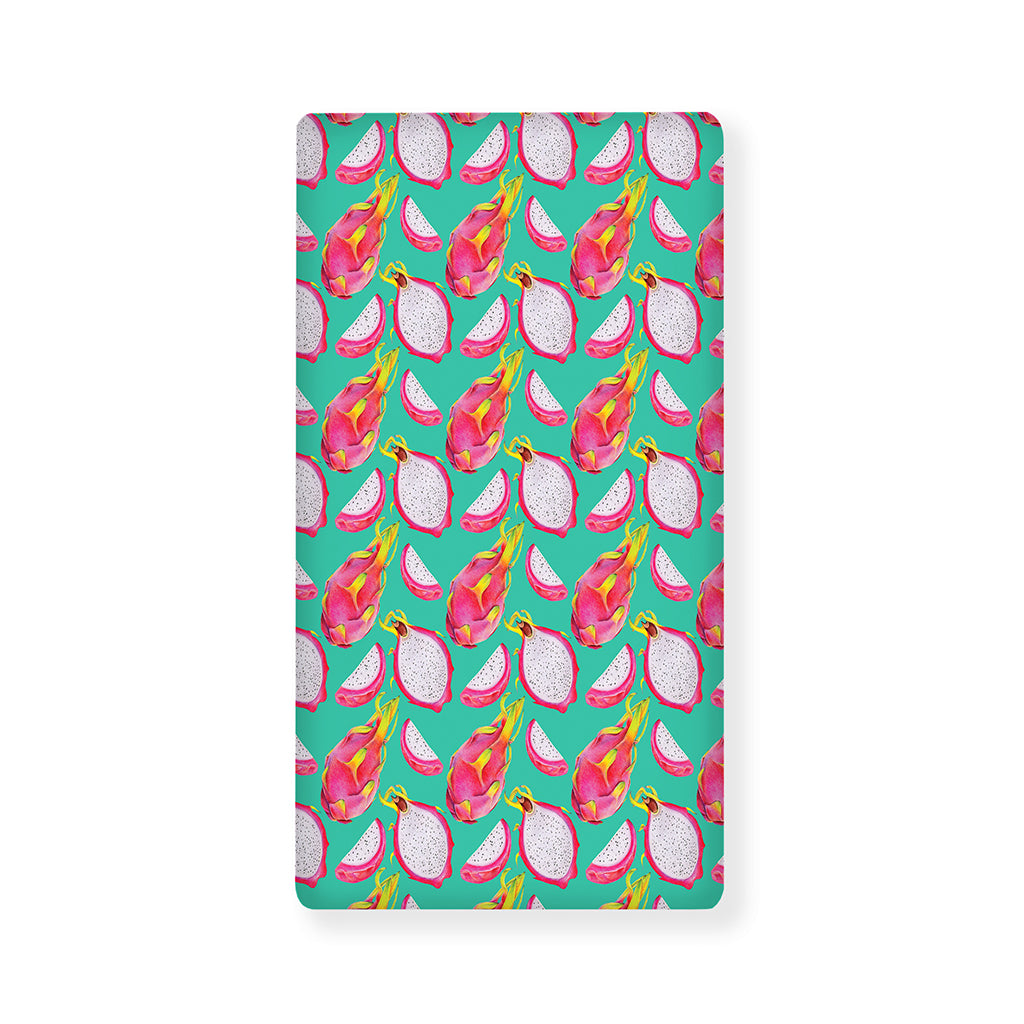 Hand Drawn Dragon Fruit Pattern Print Baby Crib Sheet