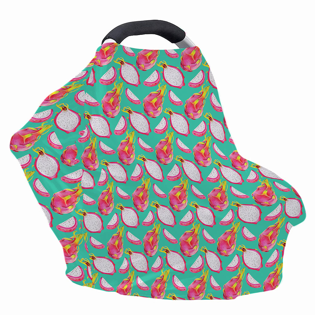 Hand Drawn Dragon Fruit Pattern Print Baby Seat Cover