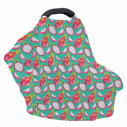 Hand Drawn Dragon Fruit Pattern Print Baby Seat Cover