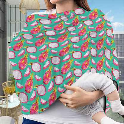 Hand Drawn Dragon Fruit Pattern Print Baby Seat Cover