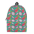 Hand Drawn Dragon Fruit Pattern Print School Backpack