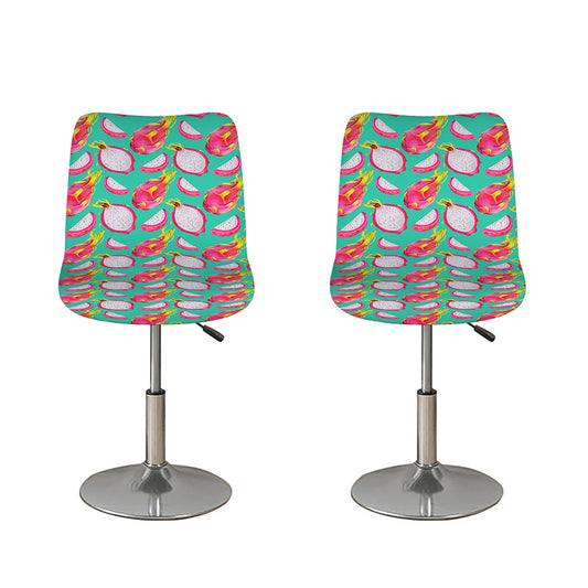 Hand Drawn Dragon Fruit Pattern Print Bar Stool Covers