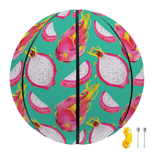 Hand Drawn Dragon Fruit Pattern Print Basketball