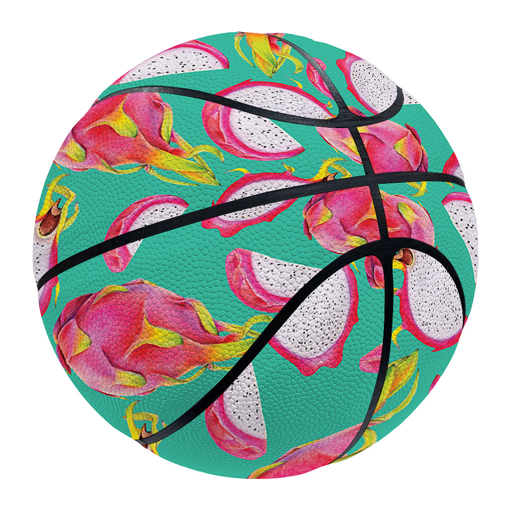 Hand Drawn Dragon Fruit Pattern Print Basketball