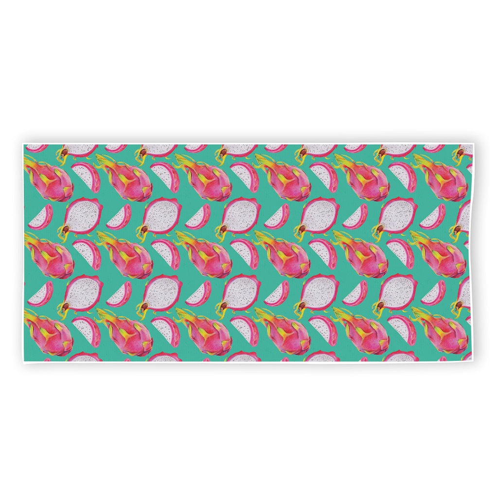 Hand Drawn Dragon Fruit Pattern Print Beach Towel
