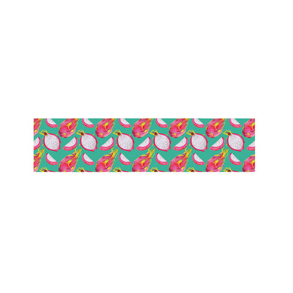 Hand Drawn Dragon Fruit Pattern Print Bed Runner