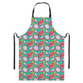 Hand Drawn Dragon Fruit Pattern Print Bib Apron With Pocket