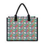 Hand Drawn Dragon Fruit Pattern Print Canvas Tote Bag