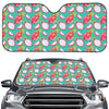 Hand Drawn Dragon Fruit Pattern Print Car Windshield Sun Shade