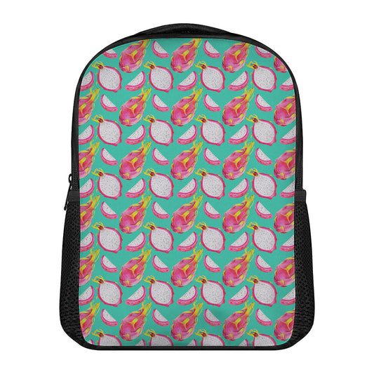 Hand Drawn Dragon Fruit Pattern Print Casual Backpack