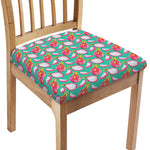Hand Drawn Dragon Fruit Pattern Print Chair Cushion Cover