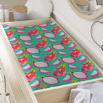Hand Drawn Dragon Fruit Pattern Print Changing Pad Cover