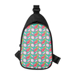 Hand Drawn Dragon Fruit Pattern Print Chest Bag
