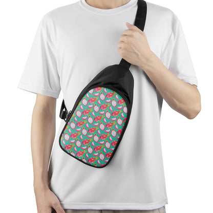 Hand Drawn Dragon Fruit Pattern Print Chest Bag