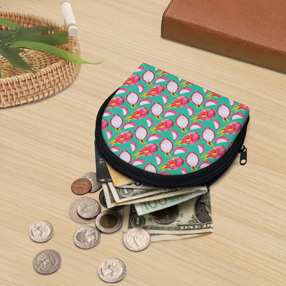 Hand Drawn Dragon Fruit Pattern Print Coin Purse