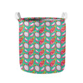Hand Drawn Dragon Fruit Pattern Print Collapsible Laundry Basket