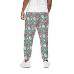 Hand Drawn Dragon Fruit Pattern Print Cotton Pants