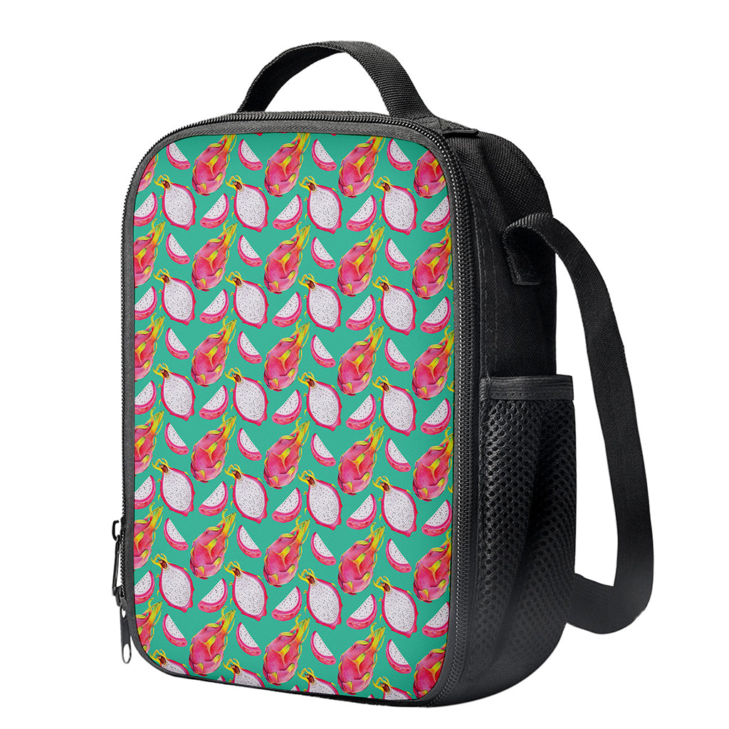Hand Drawn Dragon Fruit Pattern Print Crossbody Lunch Bag