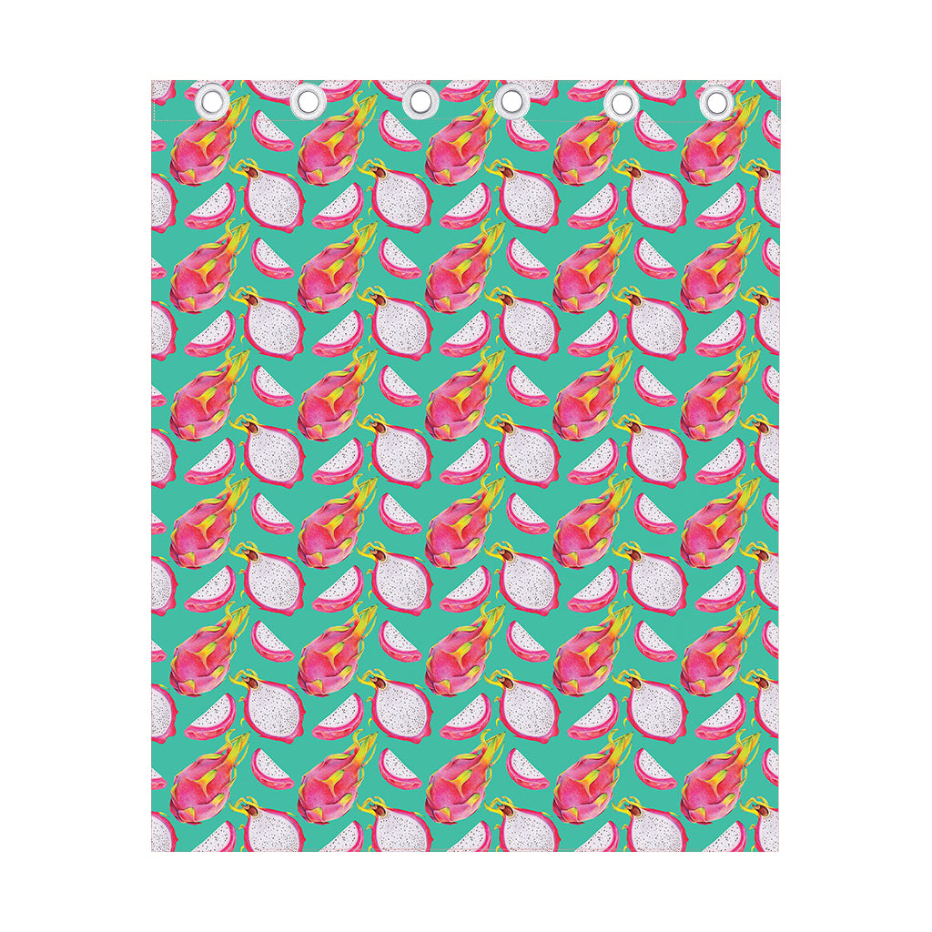 Hand Drawn Dragon Fruit Pattern Print Curtain