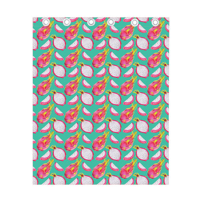 Hand Drawn Dragon Fruit Pattern Print Curtain