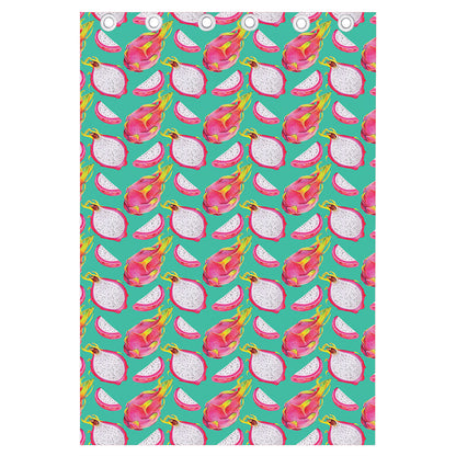 Hand Drawn Dragon Fruit Pattern Print Curtain