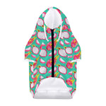 Hand Drawn Dragon Fruit Pattern Print Dog Zip Up Hoodie