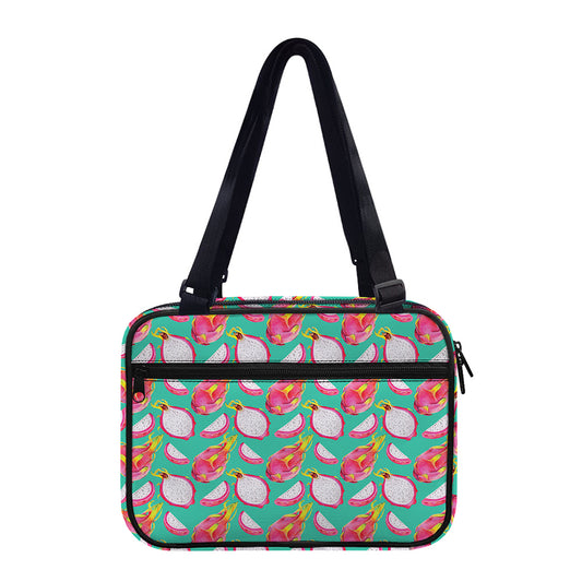 Hand Drawn Dragon Fruit Pattern Print Double Strap Bible Bag
